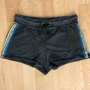 So Nikki girls short shorts.  Dark gray with color stripes on sides. Size 16.